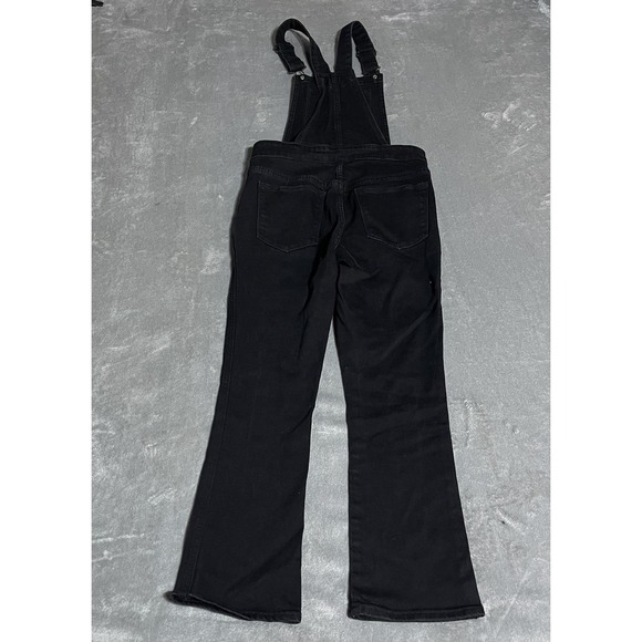 GAP Overalls Womens 25 Slouchy Crop‎ Kick Jean Black Denim Boho - Picture 5 of 5